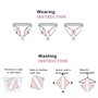 ZCOINS Lot de 4 protège-slips réutilisables pour femme serviette hygiénique lavable Petit format 18 cm