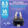Amplificateurs auditifs numériques - Paire d'amplificateurs de son personnels BTE rechargeables avec station d'accueil USB - Amp