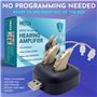 Amplificateurs auditifs numériques - Paire d'amplificateurs de son personnels BTE rechargeables avec station d'accueil USB - Amp