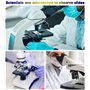 Lot de 100 lames de microscope en verre - 25,4 x 76,2 mm - Accessoires pour microscope - Lames pré-nettoyées - Avec 5 compte-gou
