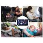Repose-Pieds de Voyage Pliable,79*44cm Repose-pieds d'avion,Extension de Siège pour Enfants,Lit Avion Enfant,Repose Pied Avion E