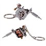 Portable en alliage de zinc en métal mini tatouage machine porte-clés pendentif tatouage dispositif ornement