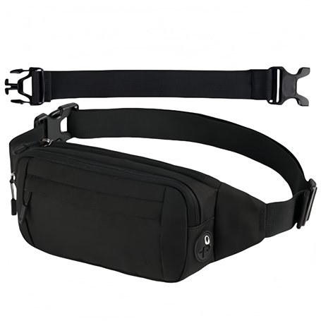 HJYDGJ Sac banane noir pour homme et femme - Petit sac banane - Avec sangle d'extension