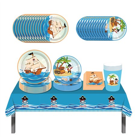 ZOOMPIL Pirate Anniversaire Vaisselle