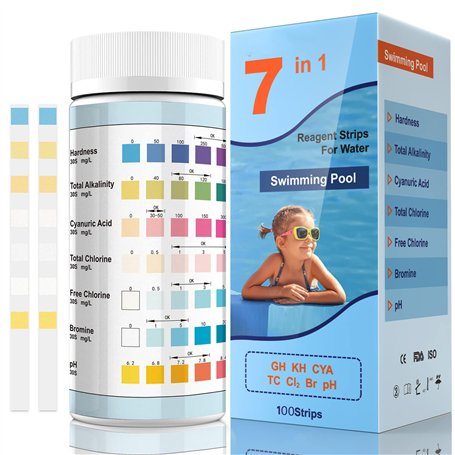 7 en 1 Testeur pour Eau de Piscine et Spa