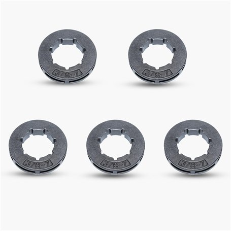 Haishine 5Pcs Pignon Rim 3/8 "Pas 7 Dent 19mm pour Stihl MS360 MS310 Husqvarna 154 254 50 51 55 Tronçonneuse # 18720 Pièces De R