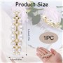 Élégante barrette à cheveux française - Barrette dorée avec perles - Accessoire de cheveux vintage de luxe - Pour mariage