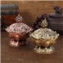 Accueil Chinois Lotus Titulaire Brûleur D'encens Fleur Statue Censer Room Décoration(Bronze)