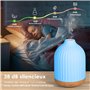 Vankarr Diffuseur Huiles Essentielles en Céramique 250ML, Diffuseur de Parfum Electrique Humidificateur Ultrasonique Diffuseur A