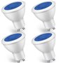 Lot de 4 ampoules LED GU10 bleues de 5 W