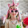 1pièce Lunettes De Déguisement Licorne Rose Et Gris Accessoire De Costume Éclatant Pour Fête Et Célébration Pour Adultes