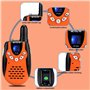 Retevis RT602 Talkie Walkie Enfant Rechargeable, Longue Portée Lampe de Poche VOX, avec Li-ION Batterie et Chargeur, Cadeau Anni