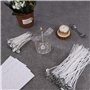 Mèches de Bougies Kit de Fabrication de Bougie Mèches Pré Ciré avec Mèche Autocollants Support Mèche Bricolage 212 Pièces