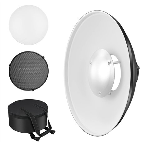 Soonpho Beauty Dish Réflecteur standard 30 cm avec grille en nid d'abeille noire