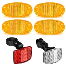 Tatxmalv Réflecteurs de Vélo pour, 6 Pièces Catadioptres de Roue Velo, Durable et Facile à Nettoyer, Réflecteur de Vélo en Plast Tatxmalv Réflecteurs de Vélo pour
