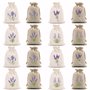 Ziyonix 16 Pièces Sachet Lavande Vide Sachets de Lavande avec Cordon de Serrage Petit Sac en Tissu Lavande Brodé Sachets en Toil