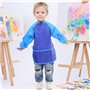 Blouse Peinture Enfant 2Pcs, Tabliers de Peinture pour Enfants 5-8 Ans Imperméables Blouse peinture avec Longues Manches et 3 Po