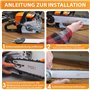 Eyoloty Lot de 4 chaînes de tronçonneuse 30 cm 1/4" Pas 1,1 mm 64 maillons entraîneurs Compatible avec tronçonneuses Stihl 3670