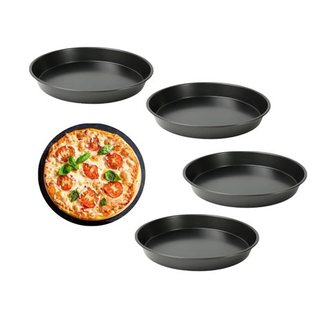 Kellegour 4 Pièces Plaque à Pizza Ronde