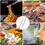 Pince de Cuisine en Acier Inoxydable,2 Pcs 30.5 cm Pince Cuisine Pincettes Longues de Cuisine Pinces à Barbecue pour Cuisiner Gr
