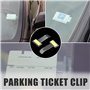 Clip de Ticket de Pare-Brise,12 Pcs Clip de Ticket de Parking Clip de Ticket Auto-Adhésif de Permis de Pare-Brise Clear Frame Ho