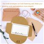 Mini Enveloppes,25 PCS Kraft Enveloppe Enveloppes de Correspondances et de Cartes de Vœux Mini Enveloppe Cadeau pour Noël Thanks