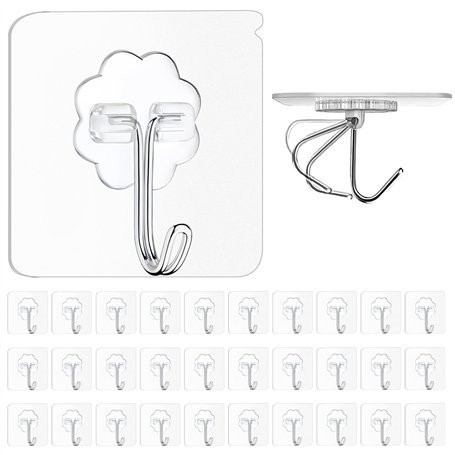 Crochets Adhésifs Muraux Autocollants Transparents