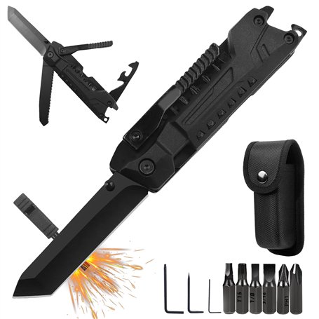 Couteau De Survie Pliant Multifonction