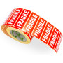 OliveBird 1000 x Fragile Autocollants 90 x 35 mm Rouleau Avec Texte Sur étiquette Fragile