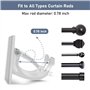 Lot de 8 supports de tringle à rideaux ZMDMAH sans perçage - Support de tringle à rideau autocollant transparent - Support de cr