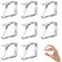 Euleryoo Lot de 8 pinces à nappe en acier inoxydable Pinces à nappe Paquet de 8 pinces de nappe pratiques pour attacher les napp