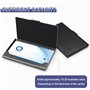 Flearitzo Lot de 2 étuis Porte-Cartes en Acier Inoxydable Boîtier Ultra-Fin avec Fermeture à Clip Unisexe pour Ranger Cartes de