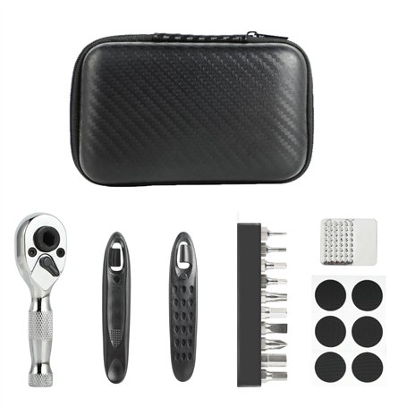 Kit Réparation Vélo – Outils Vélo Compact avec Clé à Cliquet