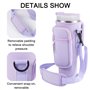 MLPKOI 1 Porte-Bouteille d'eau Accessoires Sac pour(Violet), avec Sangle RéGlable, Compatible avec 40oz 30oz Thermos Cup