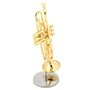 Hztyyier Miniature Trompette Réplique Instrument de Musique Delicated Mini Instrument Plaqué avec Étui Gifts
