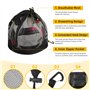 Sacs Basketball 16L - Sac Ballon de Basket - Filet Pliable avec Poche Zippée et Mousqueton - Sac de Transport pour Basketball, F