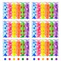 KYYGKY 36 PCS Mini Surligneurs Bonbon - Pastel Kawaii, Pailleté, Pointe Fine, Fluo - Stylos 6 Couleurs Pour Dessiner Peinture