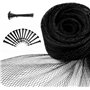 Filet de protection contre les oiseaux - Maille fine - 15 x 15 m - Noir - Résistant aux intempéries et aux UV - Noir