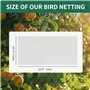 Filet de protection contre les oiseaux - Maille fine - 15 x 15 m - Noir - Résistant aux intempéries et aux UV - Noir
