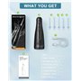 Jet Dentaire Hydropulseur Portable DIY, Hydropulseurs et Irrigateurs 5 Modes et 3 Intensités, Réservoir 300ML et Base Amovible,
