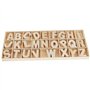 POFET 156 pièces (6 ensembles) totalement en bois majuscule lettres majuscules en bois alphabet A à Z pour l'artisanat d'art bri