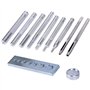 CENPEK Lot de 11 outils de bricolage en cuir avec base pour percer le trou et installer le bouton à rivet