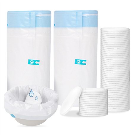 Sacs Chaises Percées: 40 Pièces Sacs De Chaise Percée Et Coussinets Absorbants