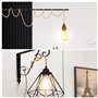 Lot de 2 douilles de lampe vintage en corde de chanvre - Câble de lampe - 4,5 m - Douille E27 avec interrupteurs - Lampe suspend