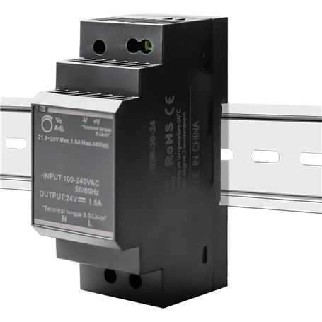 Bloc d'alimentation pour rail DIN HDR-30-24