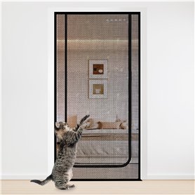 Moustiquaire pour porte de balcon, porte pour animaux de compagnie, avec fermeture éclair, filet pour chat avec fermeture éclair Moustiquaire pour porte de balcon