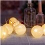 PORFOYO Guirlande lumineuse en boules de coton de 6 m - 40 LED - Avec prise USB - Pour mariage, fête, intérieur et extérieur