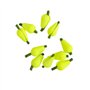 ANCLLO Lot de 6 indicateurs de forme d'olive en mousse flottante Jaune fluo