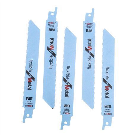 ENET 5pcs S922BF 150mm Lames de Scie Sabre Alternatif a vu Lames de Coupe métal pour Bosch