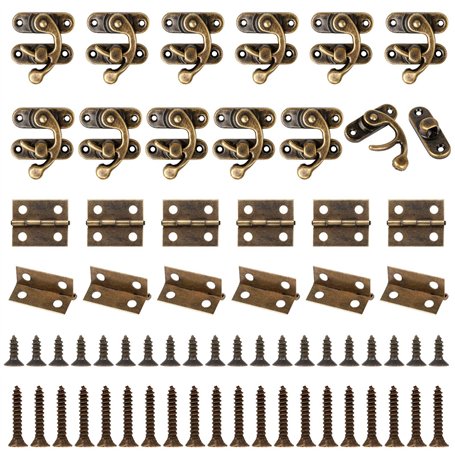Chudian 40pcs Petit Vintage Loquet Et 70pcs Petites Charnières Pour Boite